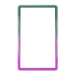 GW18 for PSA Card Slab Protector Case TPU Frame + PC Back Panel 35PT Standard Size Shockproof Gradient Glitter Cover