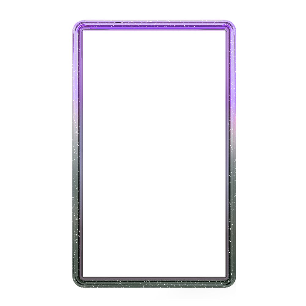 GW18 for PSA Card Slab Protector Case TPU Frame + PC Back Panel 35PT Standard Size Shockproof Gradient Glitter Cover