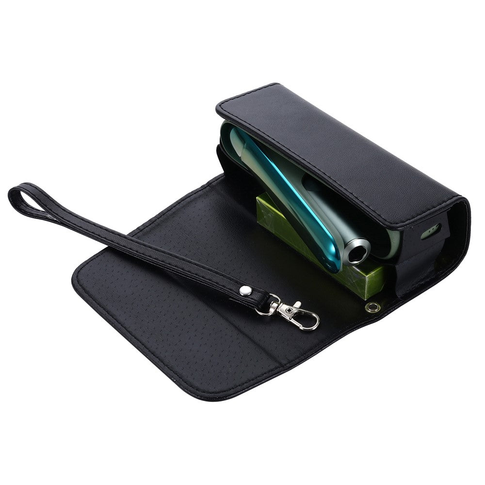 Microfiber Leather Storage Bag for IQOS ILUMA , Portable Cigarette Carrying Case with Strap