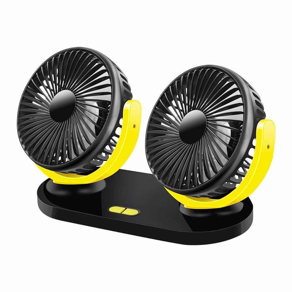 12/24V USB Car Cooling Fan Air Conditioner 360 Degree Rotating Levels Adjustable