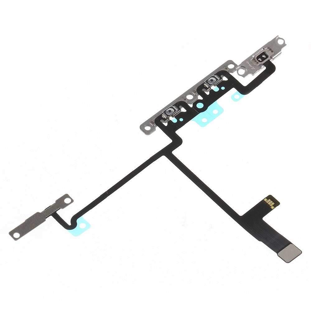 OEM for iPhone X volumenknap-flexkabel med metalplade