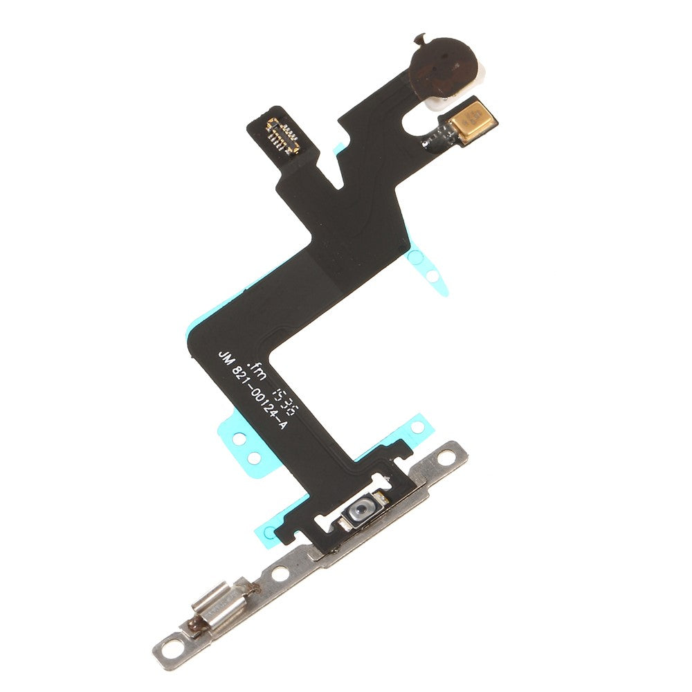 Tænd/sluk flexkabel reservedel med metalplade til iPhone 6s Plus 5,5 tommer