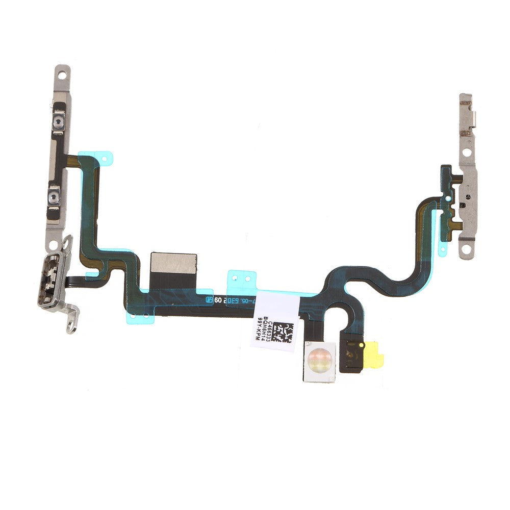 Power ON/OFF and Volume Button Flex Cable Repair Part with Metal Plate for iPhone 7 4.7 inch