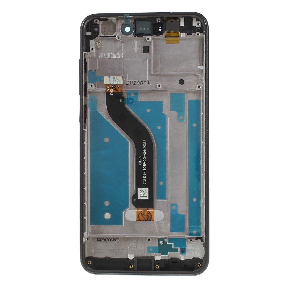 LCD-skærm og Digitizer-samling + Ramme Reservedel til Huawei P8 Lite (2017)