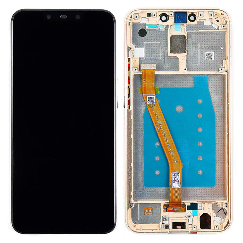 LCD-skærm og digitizer-enhed med ramme (uden logo) til Huawei Mate 20 Lite