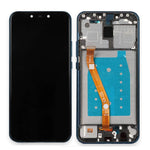 LCD-skærm og digitizer-enhed med ramme (uden logo) til Huawei Mate 20 Lite