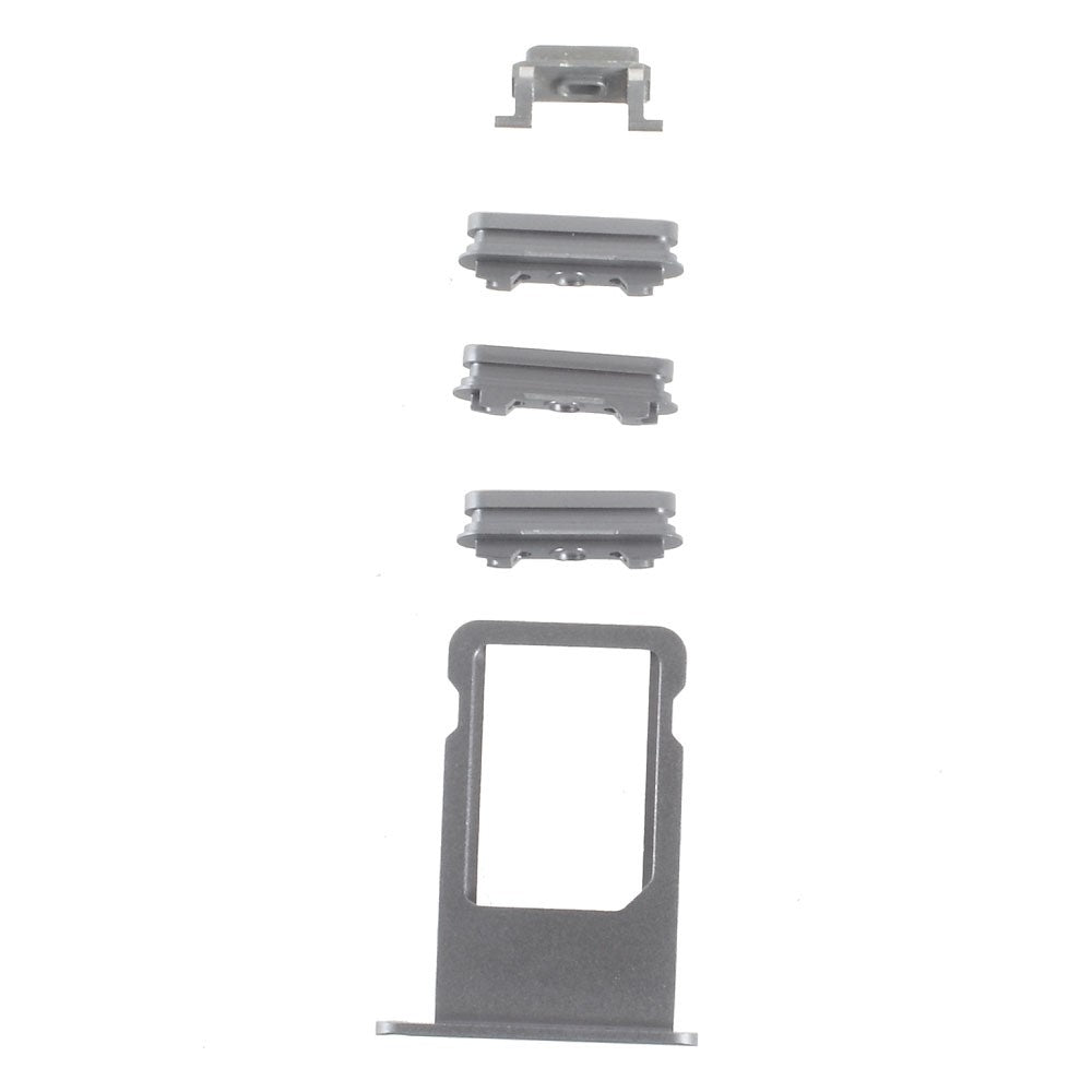 OEM for iPhone 6s Side Button Set (lydløs-/tænd-/sluk-knap + lydstyrkeknapper + SIM-kortbakke)