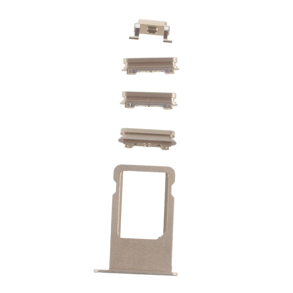 OEM for iPhone 6s Side Button Set (lydløs-/tænd-/sluk-knap + lydstyrkeknapper + SIM-kortbakke)