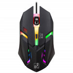 K2 Colorful LED Light 4-Button 2400DPI Optical USB Wired Gaming Mouse
