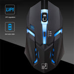 K2 Colorful LED Light 4-Button 2400DPI Optical USB Wired Gaming Mouse