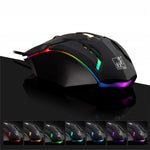 K2 Colorful LED Light 4-Button 2400DPI Optical USB Wired Gaming Mouse