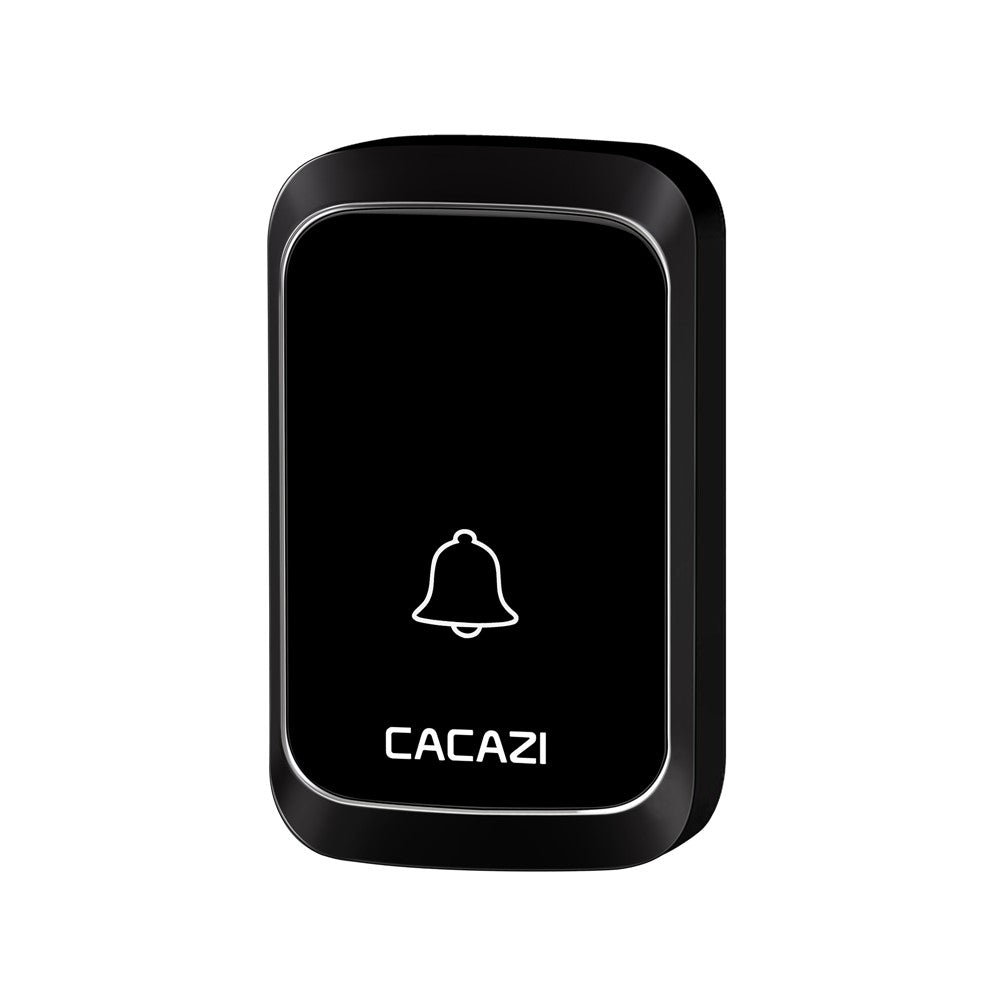 CACAZI A60 Wireless Doorbell Waterproof Door Chime Kit 2 Button with 2 Plug-in Receivers