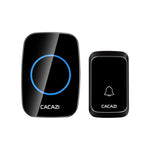 CACAZI A60 Wireless Doorbell Waterproof Door Chime Kit 2 Button with 2 Plug-in Receivers