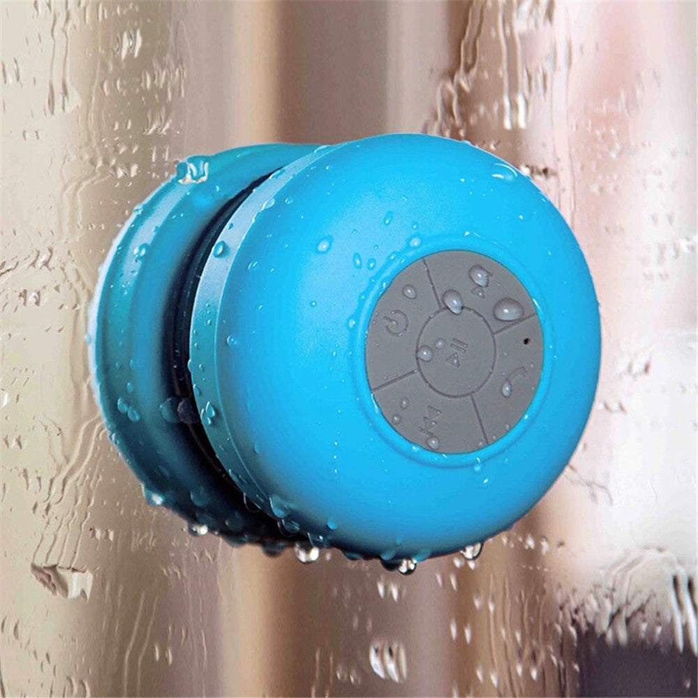 Suction Cup Mini Wireless Bluetooth-compatible Speaker Hands-free Call IPX4 Waterproof Shower Loudspeaker for iPhone 7/7 Plus etc.