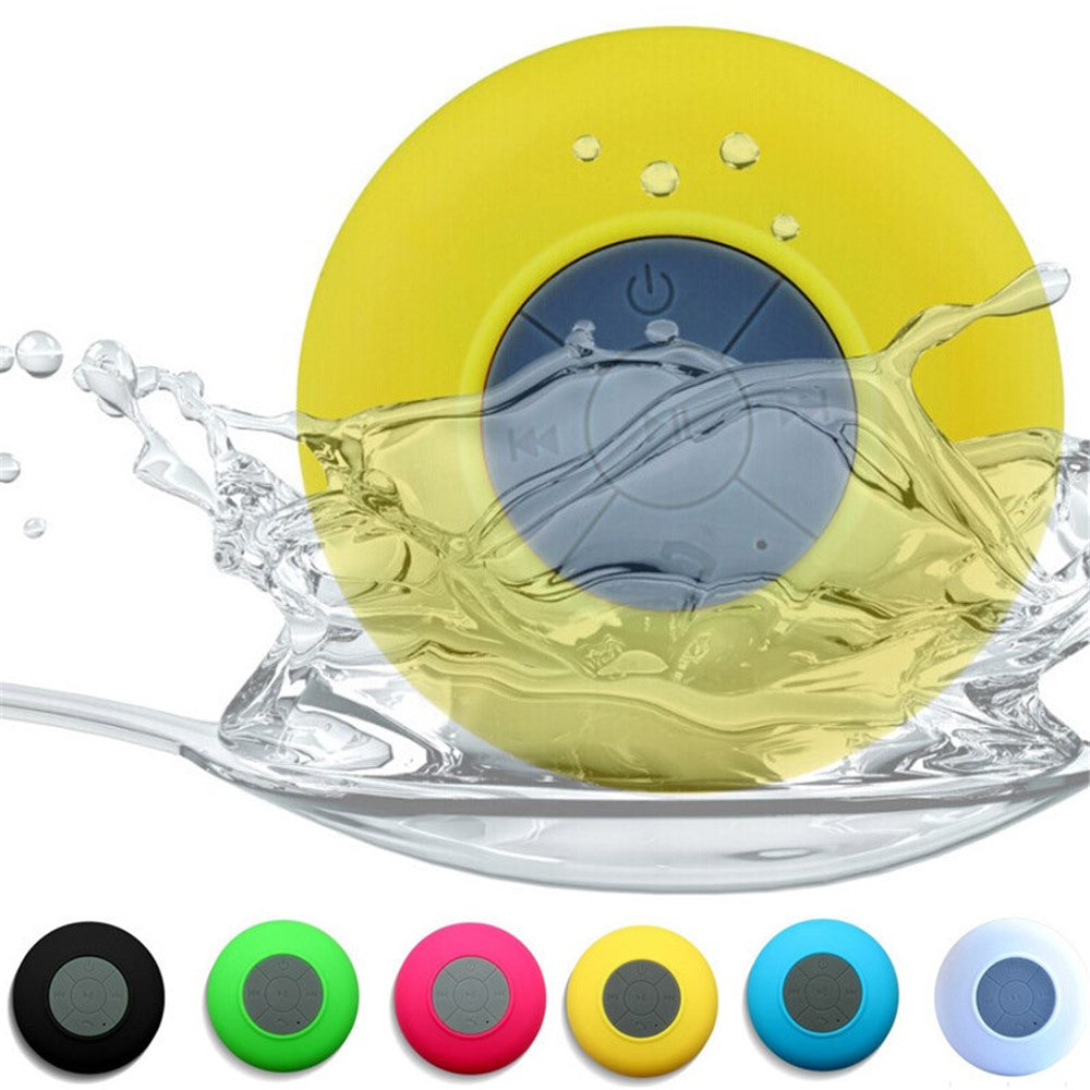 Suction Cup Mini Wireless Bluetooth-compatible Speaker Hands-free Call IPX4 Waterproof Shower Loudspeaker for iPhone 7/7 Plus etc.