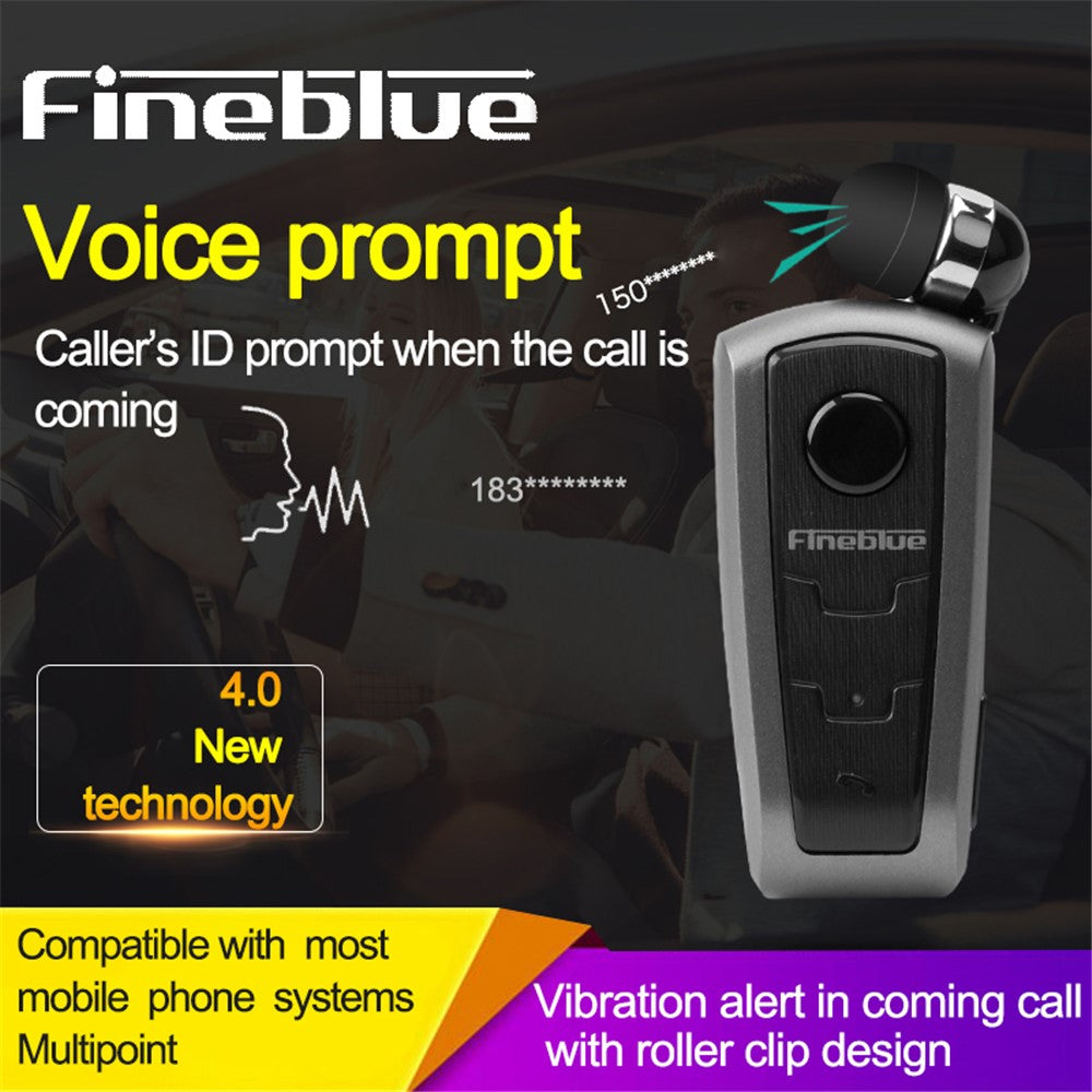 FINEBLUE F910 Flex Incoming Call Vibration Bluetooth-compatible Headset Stretchable Earphones