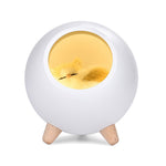 Bluetooth-compatible Speaker Cute Sleeping Cat Style USB Rechargeable Atmosphere Lamp Night Light