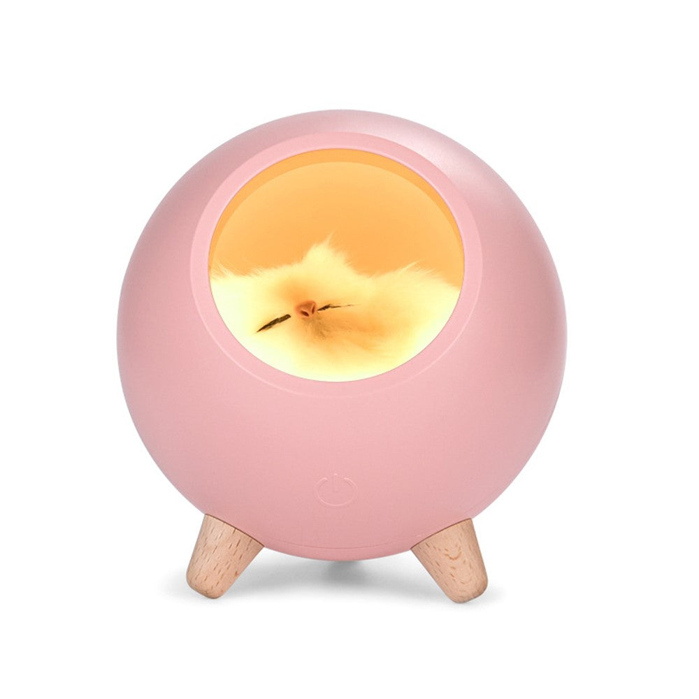 Bluetooth-compatible Speaker Cute Sleeping Cat Style USB Rechargeable Atmosphere Lamp Night Light
