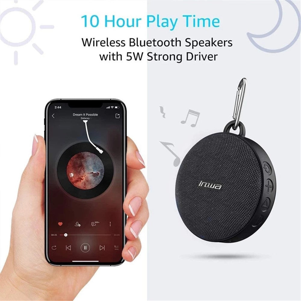 INWA Bluetooth-compatible Speaker Mini Subwoofer IPX7 Waterproof Wireless Bicycle Cycling Music Speaker Support TF