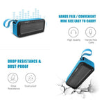 W-KING S20 Bärbar Utomhushögtalare IPX6 Vattentät Stereo NFC Bluetooth-kompatibel FM-radio Musik Subwoofer