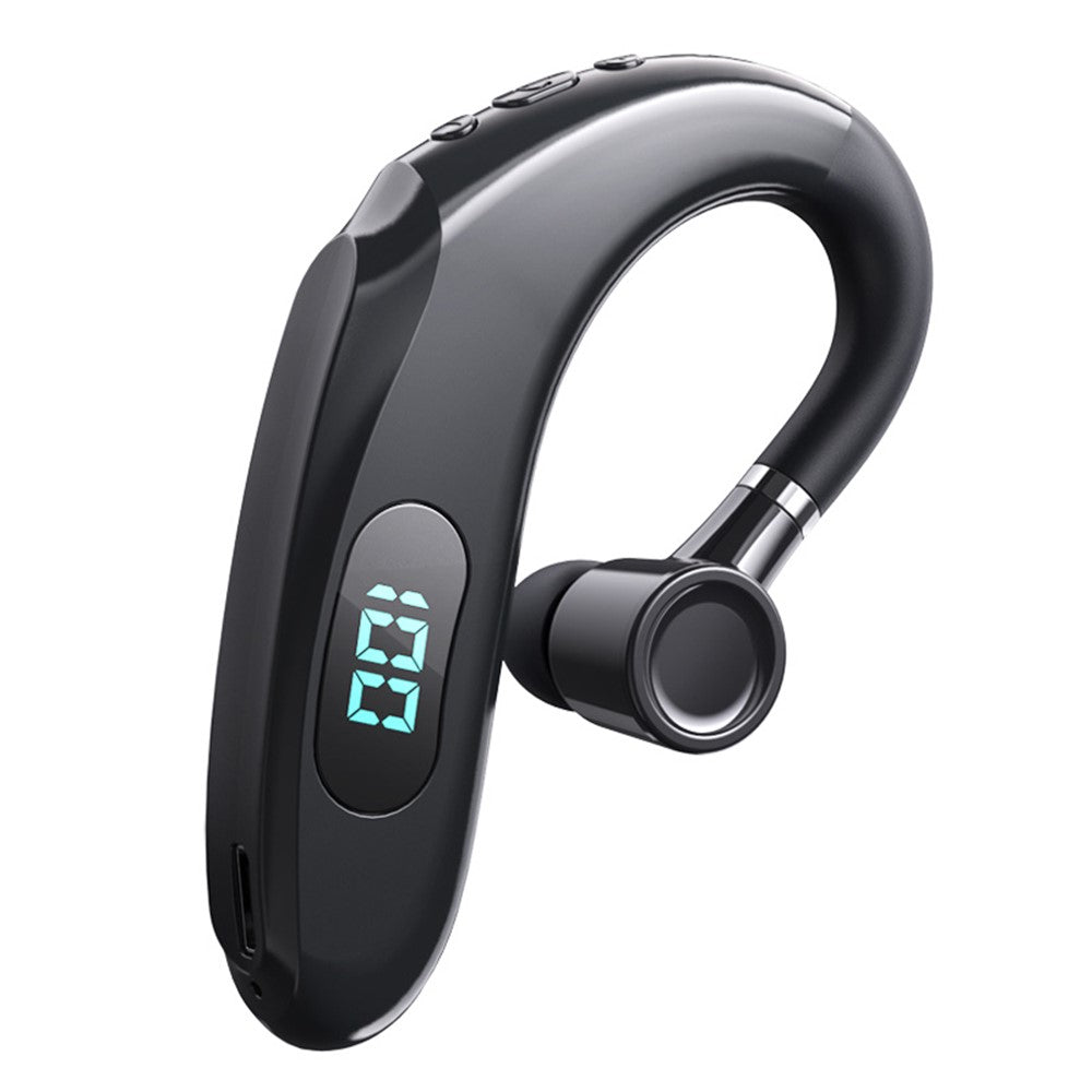 Q20 Trådløse Bluetooth-kompatible hovedtelefoner med LED Digital Display enkelt ørekrog-øretelefoner