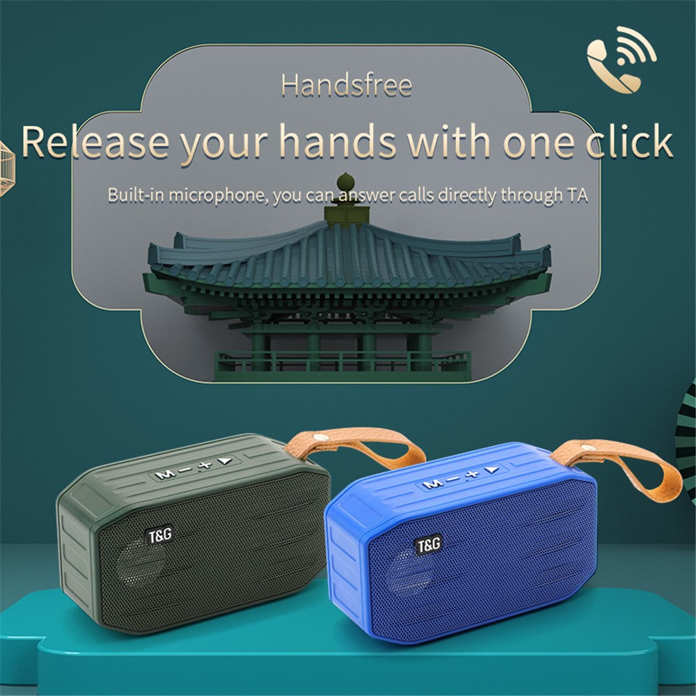 T&G TG296 Portable Bluetooth-compatible Speaker Waterproof Wireless Speaker Support TF Card/FM/3.5mm AUX/U Disk/Hard Disk/Hands-Free Calling (CE)