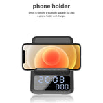 AFK BT512 LED Digital Display Alarm Clock Bluetooth-compatible Speaker FM Radio Mobile Phone Wireless Charger (CE Certificated)