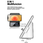 AFK BT512 LED Digital Display Alarm Clock Bluetooth-compatible Speaker FM Radio Mobile Phone Wireless Charger (CE Certificated)