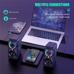 ONIKUMA L6 USB-drevet bærbar computer-højttaler 3D stereolyd RGB-atmosfærelys med én knapkontrol