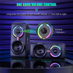ONIKUMA L6 USB-drevet bærbar computer-højttaler 3D stereolyd RGB-atmosfærelys med én knapkontrol