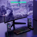 ONIKUMA L6 USB-drevet bærbar computer-højttaler 3D stereolyd RGB-atmosfærelys med én knapkontrol