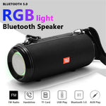 T&G TG537 RGB Light Bluetooth-compatible Speaker High Power Waterproof Portable Computer Subwoofer Speaker Support FM TF Card