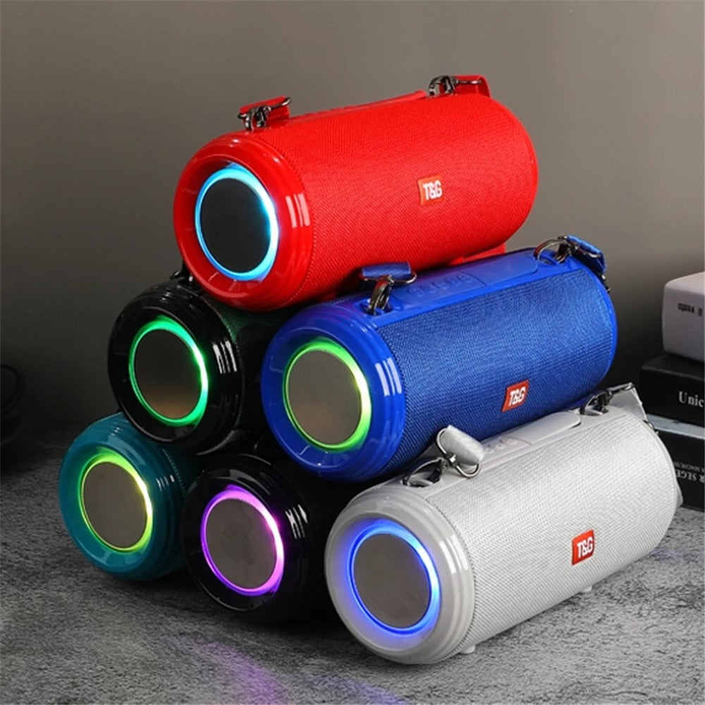 T&G TG537 RGB Light Bluetooth-compatible Speaker High Power Waterproof Portable Computer Subwoofer Speaker Support FM TF Card