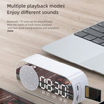 Z7 Portable Wireless Speaker Digital Bluetooth-compatible 5.0 Sound Amplifier Multifunction Mirror Alarm Clock with FM Radio Music