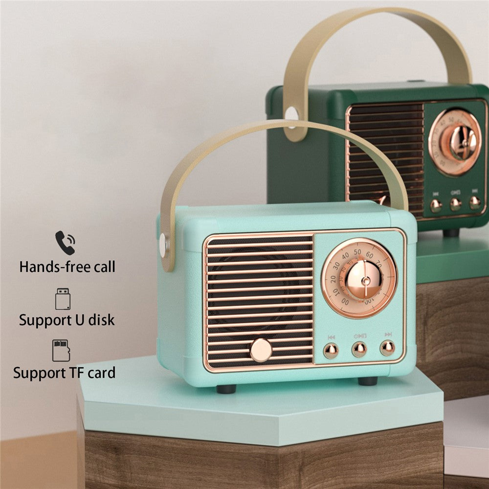 HM11 2nd Gen Retro Bluetooth-compatible Speaker Portable Wireless Speaker Support U-disk TF Card AUX