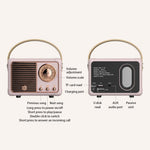 HM11 2nd Gen Retro Bluetooth-compatible Speaker Portable Wireless Speaker Support U-disk TF Card AUX