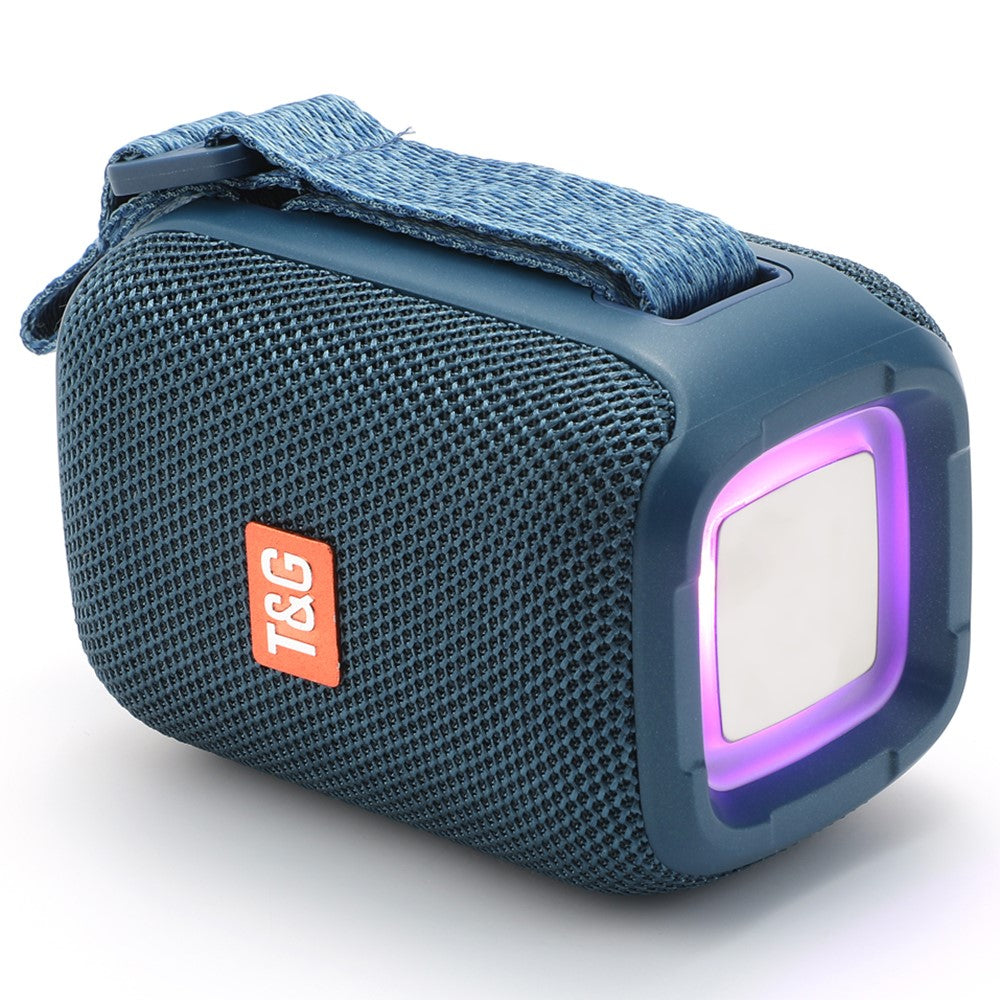 T&G TG339 Portable Bluetooth-compatible Speaker High Power Shockproof Subwoofer Speaker with RGB Light/Handle Support FM/TF (CE)