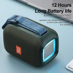 T&G TG339 Portable Bluetooth-compatible Speaker High Power Shockproof Subwoofer Speaker with RGB Light/Handle Support FM/TF (CE)