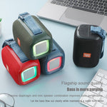 T&G TG339 Portable Bluetooth-compatible Speaker High Power Shockproof Subwoofer Speaker with RGB Light/Handle Support FM/TF (CE)