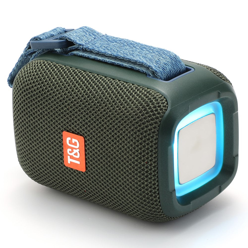 T&G TG339 Portable Bluetooth-compatible Speaker High Power Shockproof Subwoofer Speaker with RGB Light/Handle Support FM/TF (CE)