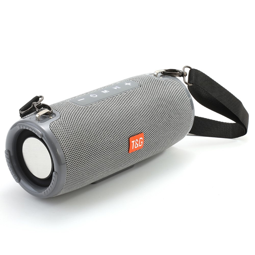 T&G TG324 Bluetooth-compatible Speaker High Power Dustproof Portable Subwoofer Speaker Sound Amp with Shoulder Strap Support FM/TF for Laptops Mobile Phones (CE)