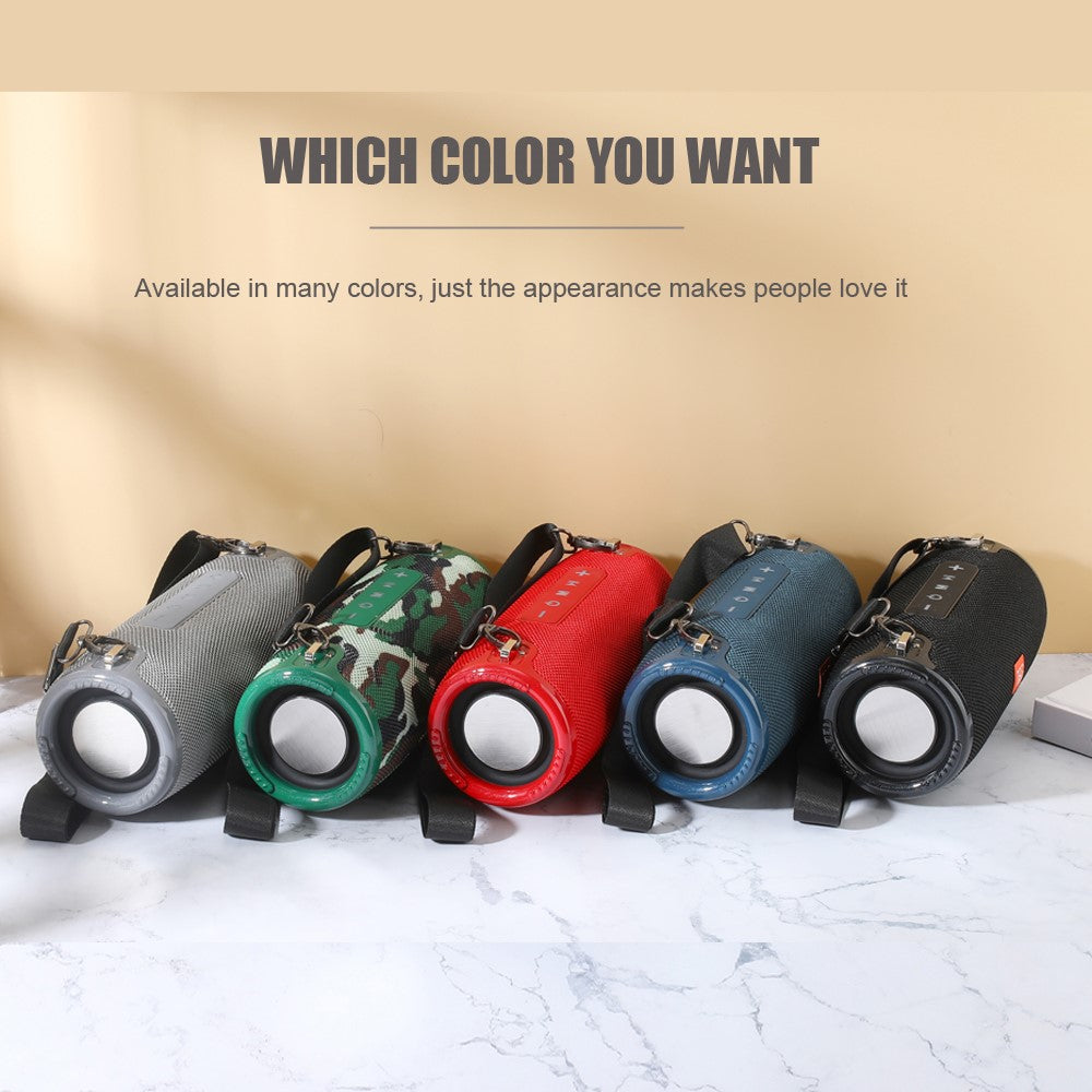 T&G TG324 Bluetooth-compatible Speaker High Power Dustproof Portable Subwoofer Speaker Sound Amp with Shoulder Strap Support FM/TF for Laptops Mobile Phones (CE)