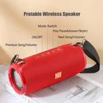 T&G TG324 Bluetooth-compatible Speaker High Power Dustproof Portable Subwoofer Speaker Sound Amp with Shoulder Strap Support FM/TF for Laptops Mobile Phones (CE)