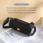 T&G TG324 Bluetooth-compatible Speaker High Power Dustproof Portable Subwoofer Speaker Sound Amp with Shoulder Strap Support FM/TF for Laptops Mobile Phones (CE)