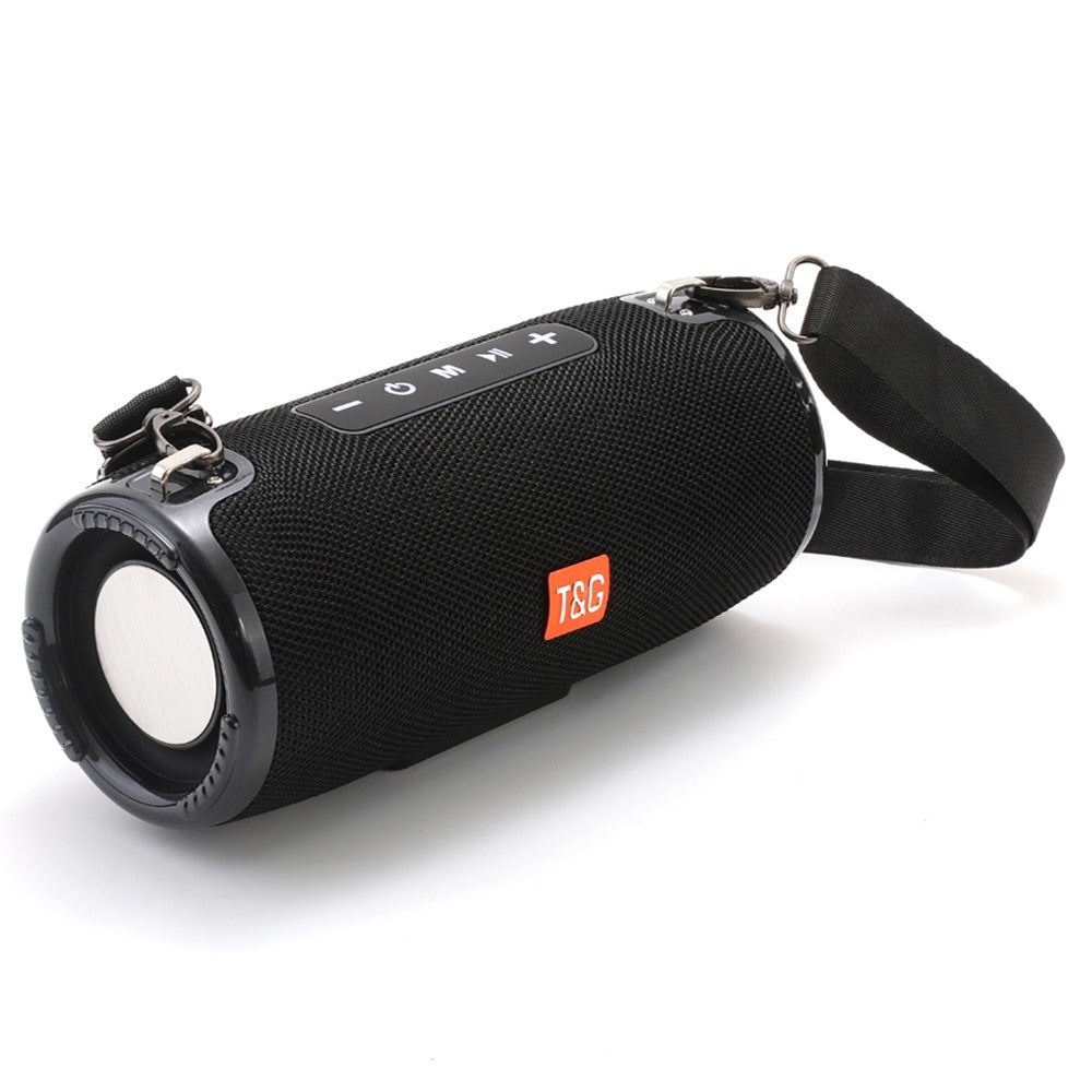 T&G TG324 Bluetooth-compatible Speaker High Power Dustproof Portable Subwoofer Speaker Sound Amp with Shoulder Strap Support FM/TF for Laptops Mobile Phones (CE)
