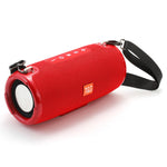 T&G TG324 Bluetooth-compatible Speaker High Power Dustproof Portable Subwoofer Speaker Sound Amp with Shoulder Strap Support FM/TF for Laptops Mobile Phones (CE)