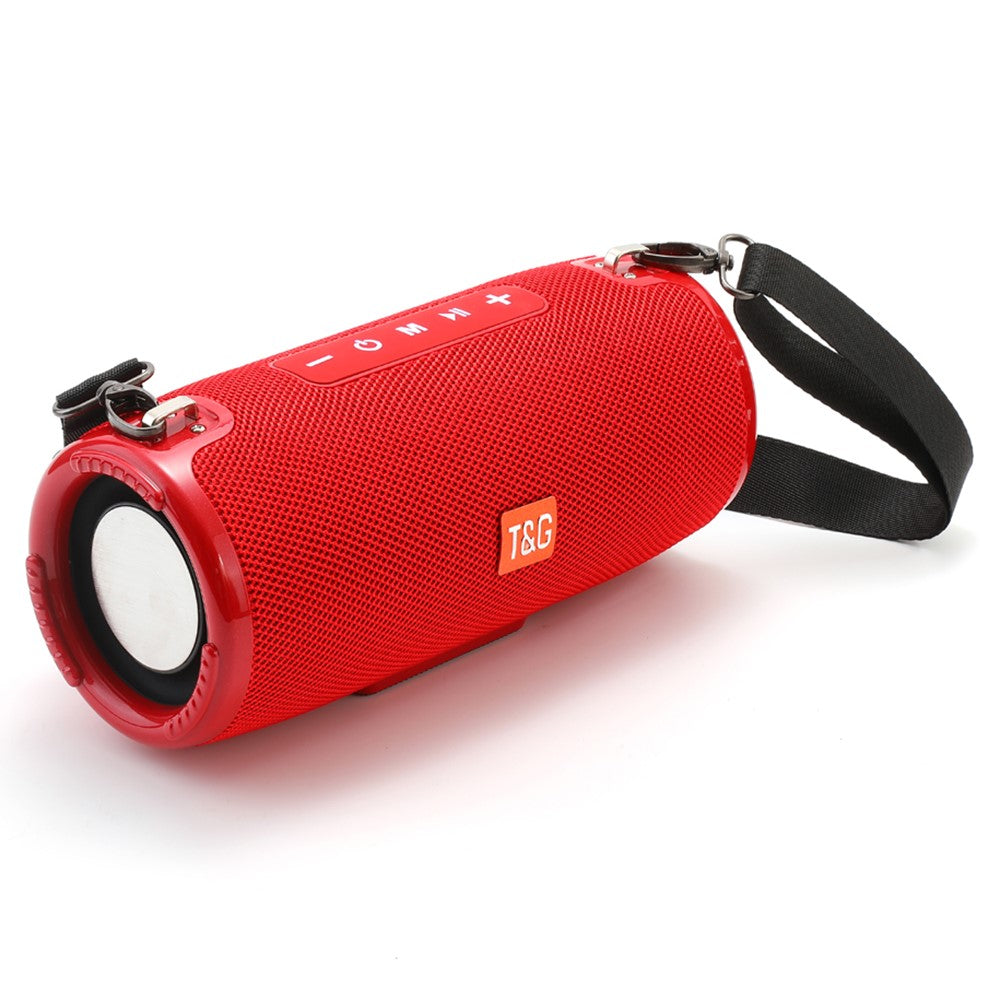 T&G TG324 Bluetooth-compatible Speaker High Power Dustproof Portable Subwoofer Speaker Sound Amp with Shoulder Strap Support FM/TF for Laptops Mobile Phones (CE)