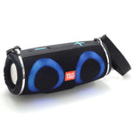 T&G TG642 RGB Light Bluetooth-compatible Speaker High Power Waterproof Wireless Speaker Support FM/TF Portable Subwoofer Speaker with Shoulder Strap for Laptops (CE)
