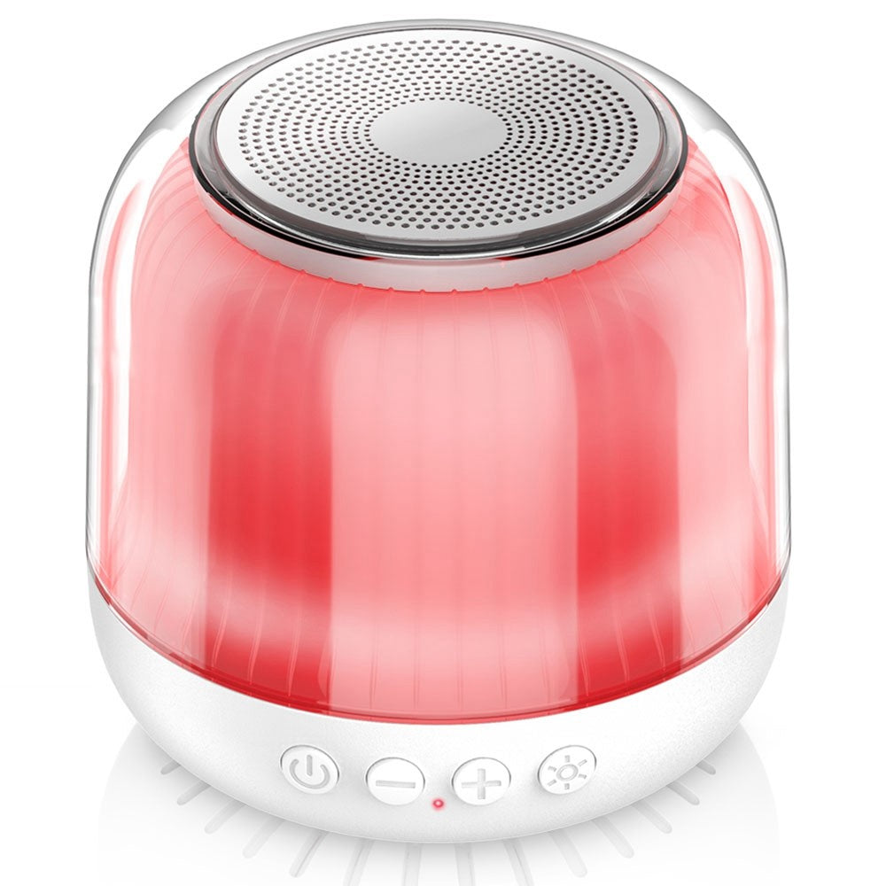 JY12 Portable Mini Speaker with 360-Degree Full-Screen RGB LED Light Multi-Color Changing Wireless Bluetooth-Compatible Subwoofer