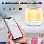 JY12 Portable Mini Speaker with 360-Degree Full-Screen RGB LED Light Multi-Color Changing Wireless Bluetooth-Compatible Subwoofer